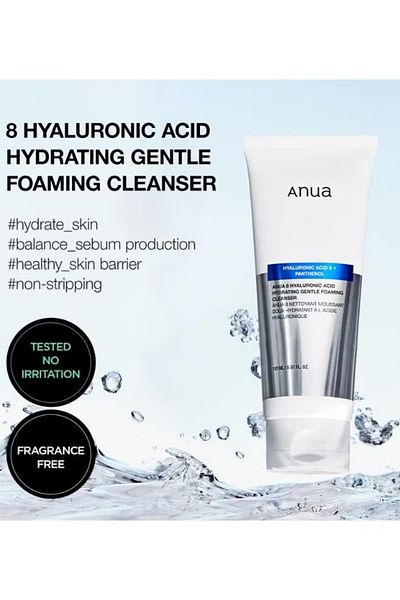 ANUA 8 Hyaluronic Acid Hydrating Gentle Foaming Cleanser 150ml