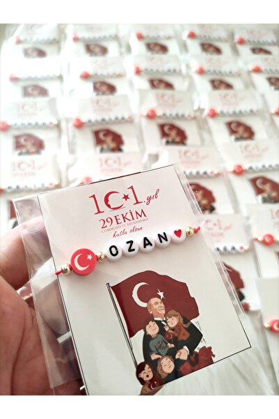 ACCESORİOS Bayraklı isimli bileklik /29 Ekim/ Okuma bayramı/23Nisan