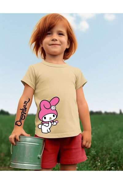 oneagılyazı Tricou oversize pentru fetiță cu imprimeu Kuromi