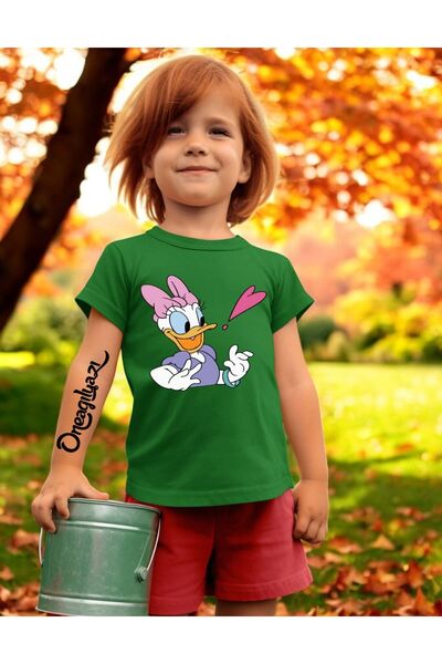H&GHAMLEGİYİM Daisy Duck Štampano Devojčica Oversize kroj T-shirt
