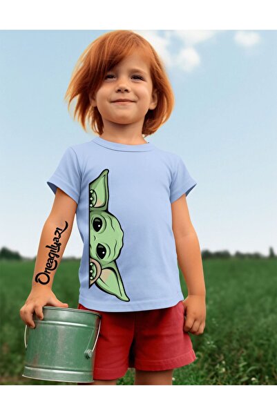 oneagılyazı Beba Joda Štampano Devojčica Oversize kroj T-shirt