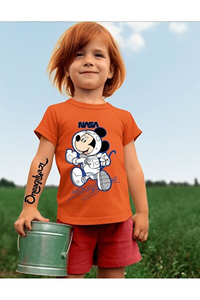 oneagılyazı Дівчача футболка оверсайз з принтом NASA