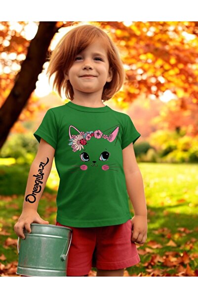 oneagılyazı Slatka mačka Štampano devojka Oversize kroj T-shirt