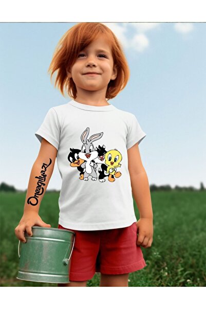 oneagılyazı Crtani film Lik Paket Štampano Devojčice Oversize kroj T-shirt