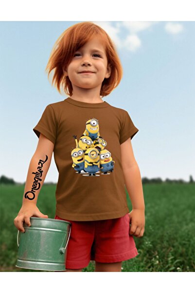 oneagılyazı Μπλουζάκι για κορίτσια με στάμπα Minions, Oversize