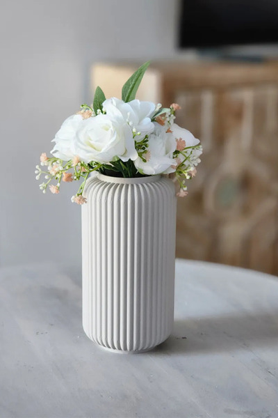 Genel Markalar Dekoratif Vazo, Süs Bitki Vazo, Beyaz Dekoratif Vazo, Skandina...