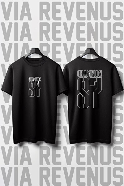 Vordevia Champion87 З переднім і заднім принтом, широким коміром, унісекс фут...