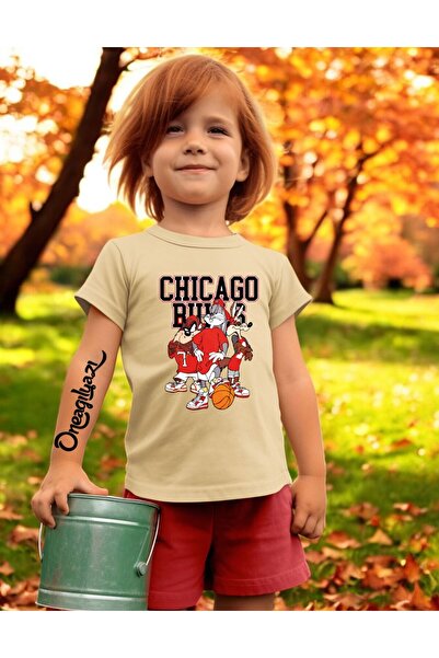 oneagılyazı Дівчача футболка оверсайз з принтом