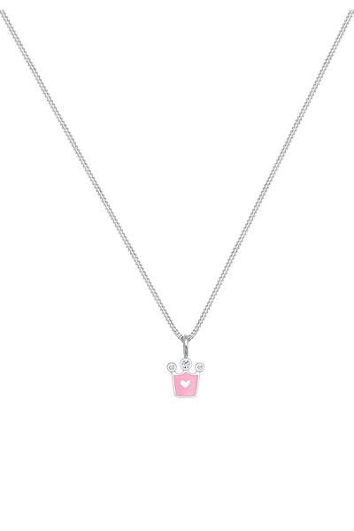 ELLI Halskette Damen Kinder Herz Krone mit Kristallen in 925 Sterling Silber
