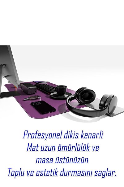 HELİXSUN Deri Mousepad Oyuncu Matı Laptop ve Bilgisayar Uyumlu Geniş Gaming Masa Sümeni Ve Mouse Pad 80x40Cm