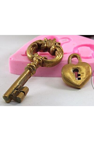 morlalem m Anahtar Kalpli Kilit Silikon Kalıp K-380, Kokulu Taş Polyester Sab...