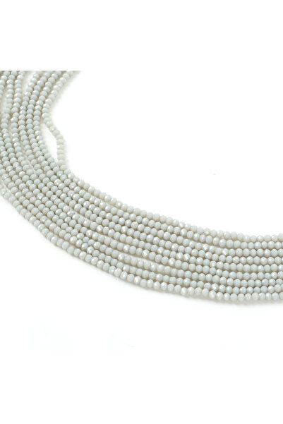 yfhobi 1 Dizi (130-135 Adet) - 3 mm Yassı Kristal Cam Boncuk Dizisi Mat Açık ...