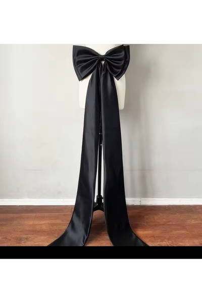 LO ADORO Μαύρο Λευκό Ροζ Νυφικό με Έξτρα Ουρά και Έξτρα Πέπλο, Αξεσουάρ για Π...