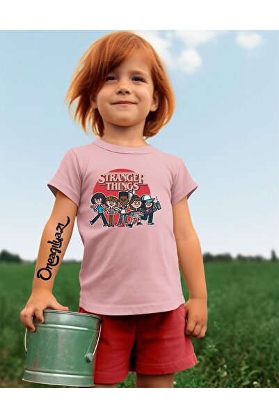 oneagılyazı Stranger Things Štampano Devojčica Oversize kroj T-shirt