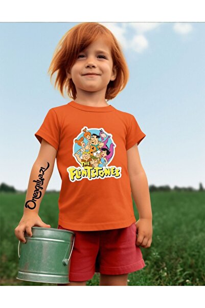 oneagılyazı Дівчача футболка оверсайз з принтом кам'яного віку