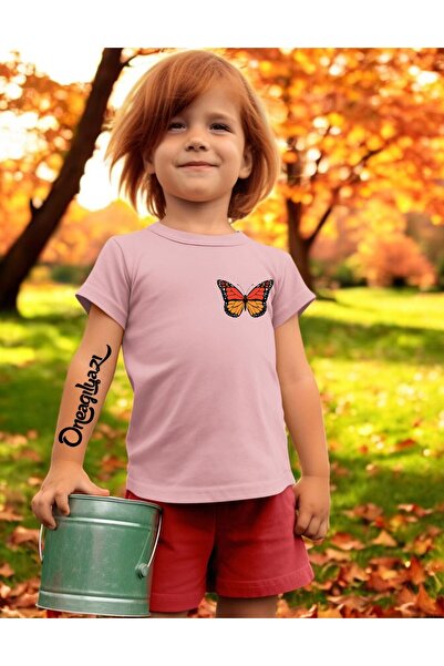 oneagılyazı Leptir Štampano Devojka Oversize kroj T-shirt