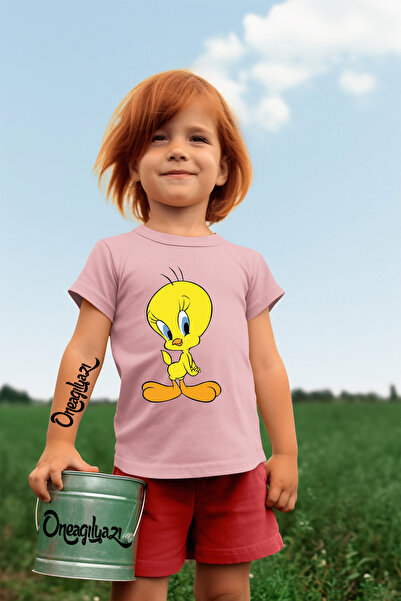 oneagılyazı Tweety Štampano Devojka Oversize kroj T-shirt