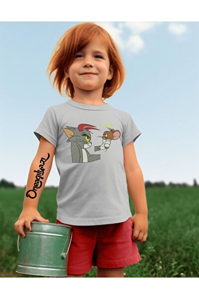 oneagılyazı Tom i Džeri majica za devojčice sa printom, veće veličine