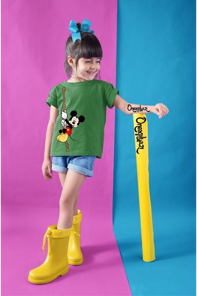 oneagılyazı Tricou supradimensionat pentru fete cu imprimeu Mick Mause