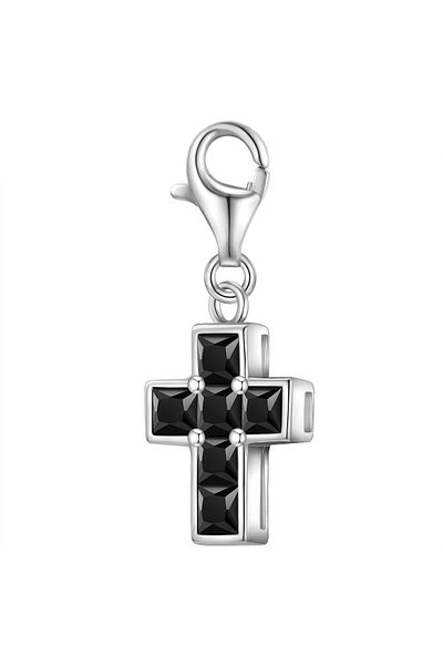 Rafaela Donata Silbercharm Charm Sterling Silber Zirkonia schwarz