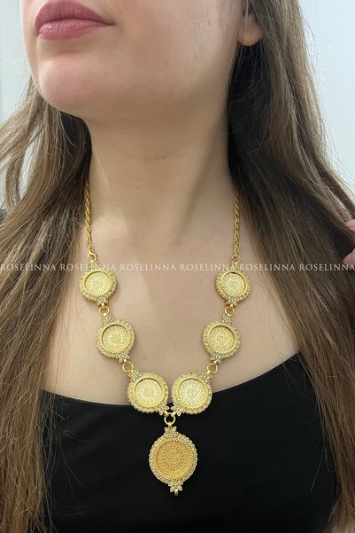 ROSELİNNA 6 Quarter 1 Half Steel Twist Chain Necklace
