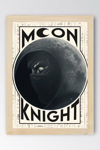 Saturn Moon Knight Framed Painting - Moon Knight Marvel Movie Poster Painting