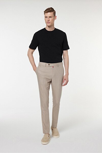 Andrea Nicolotti Παντελόνι από ύφασμα μπεζ 2852-1-42