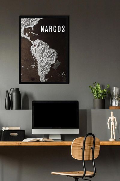 Saturn Tablou înrămat Narcos - Tablou poster serie Narcos