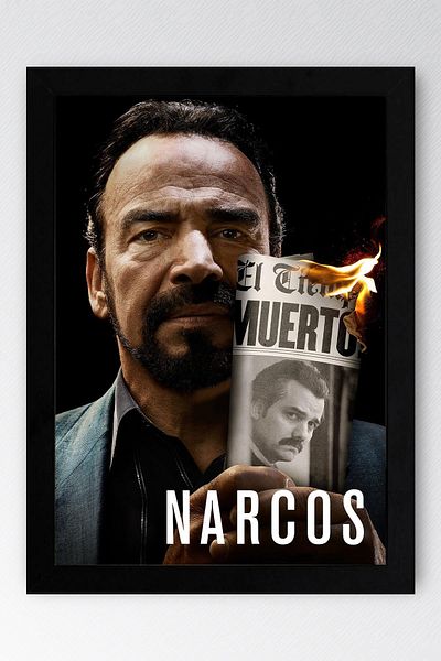Saturn Ζωγραφική με κορνίζα Narcos - Ζωγραφική αφίσας της τηλεοπτικής σειράς Narcos