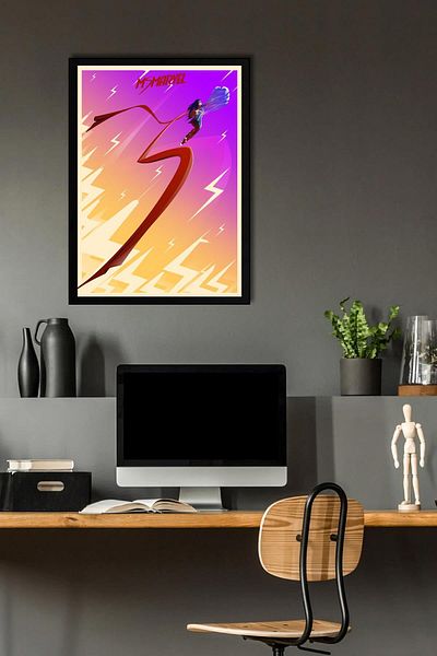 Saturn Pictură înrămate Ms Marvel - Ms. Marvel Poster Film Pictură