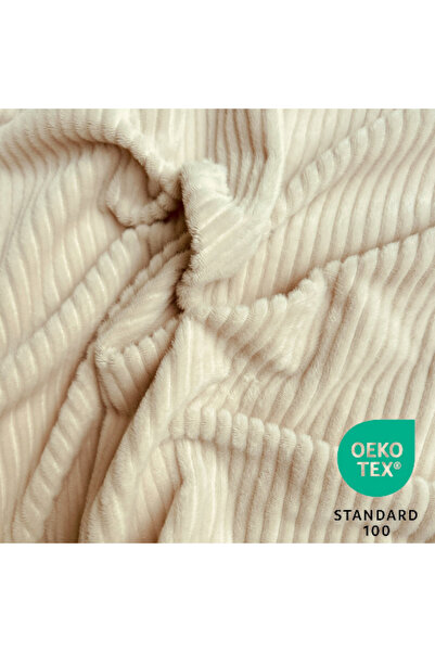 FUNZY Fitilli Kadife Döşemelik Kumaş Krem Koltuk, Berjer, Kırlent Için Döşeme...