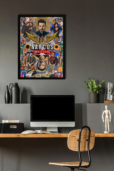 Saturn Tablou înrămat Narcos Mexico - Tablou poster serie Narcos