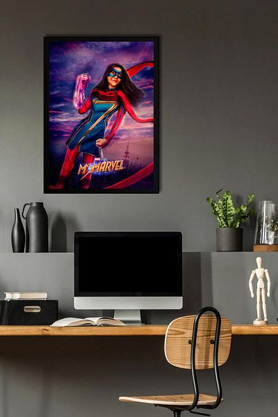 Saturn Pictură înrămate Ms Marvel - Ms. Marvel Poster Film Pictură