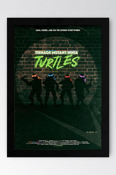 Saturn Pictură înrămată cu țestoase Ninja - Poster de film Teenage Mutant Ninja Turtles