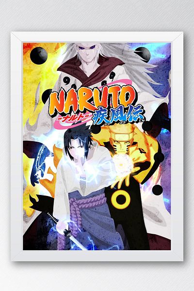 Saturn Ζωγραφική με κορνίζα Naruto - Ζωγραφική αφίσας Manga Anime