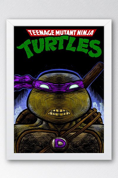 Saturn Pictură înrămată Donatello de Ninja Turtles - Poster de film Teenage Mutant Ninja Turtles