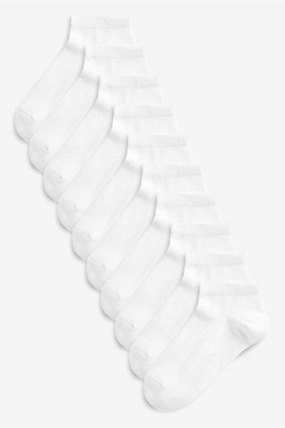 mrmubomen Pack of 10 White Booties Socks