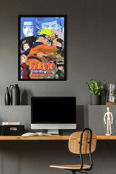 Saturn Naruto Framed Painting - Naruto Manga Anime Poster Painting