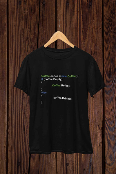 Wish BF تي شيرت مطبوع باللون الأبيض للجنسين من Coffee Java Html Writer - Engi...