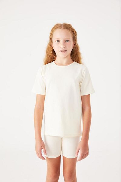 Almila Βαμβακερό μπλουζάκι για κορίτσια Crew Neck 2007