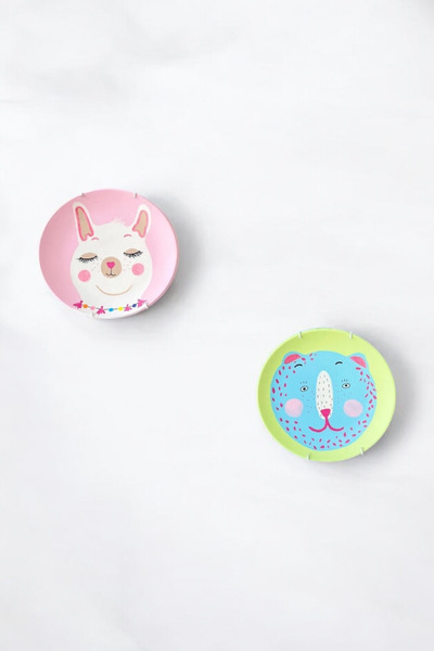 ARİENEL Dekoratif Çocuk Odası Duvar Tabağı 2'li Set 18 Cm El Yapımı