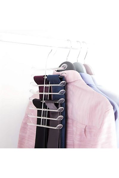 Decobella Clear Tie Strap - 16 Compartments, Organized and Practical Storage