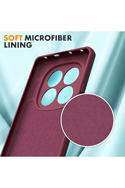 m.tk moveteck Xiaomi Redmi Note 14 Pro Plus Kılıf Lansman Kamera Korumalı içi Kadife Yumuşak Renkli Süet Silikon