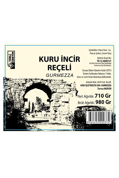 gurmezza Kuru Incir Reçeli (710 GR NET)