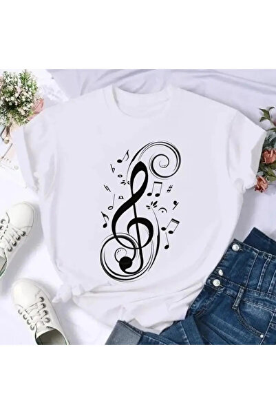 FECCY Tricou din bumbac pentru femei, cu imprimeu cu petale de fluture colora...