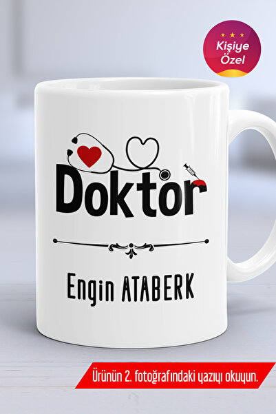 Hedizu Kişiye Özel Doktor Kupa Bardak Beyaz Tıp Bayramı Hediyesi W7F T6P