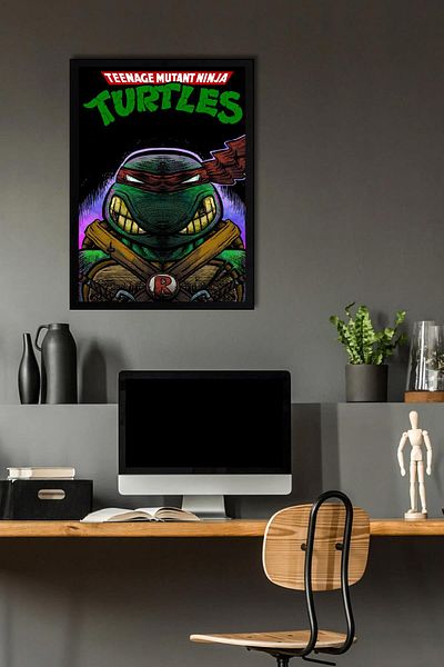 Saturn Ninja Turtles Raphael Pictură înrămare - Teenage Mutant Ninja Turtles Poster Film Pictură