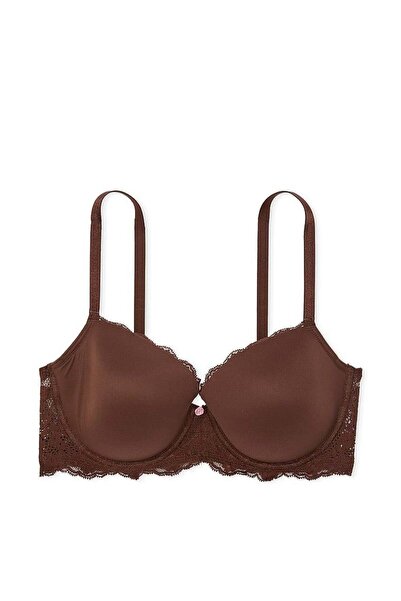 Victoria's Secret Smooth Lace Light Padding Support Classic Gathering Demi Bra