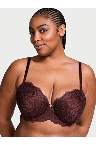 Victoria's Secret حمالة صدر ديمي كلاسيكية مع دعم مبطن وخفيف الوزن من الدانتيل