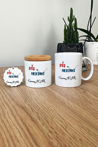 Hedizu Kişiye Özel Diş Hekimi Hediye Seti Beyaz Tıp Bayramı Hediyesi